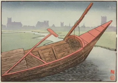 Лодка в болотах Сен-Омера by Проспер-Альфонс Исак, 1908-1912 — digital art print download