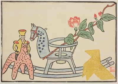 Composition, jouets et branche fleurie by Prosper-Alphonse Isaac, 1906 — digital art print download