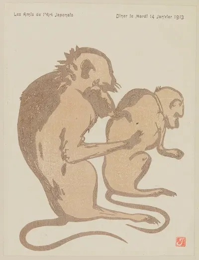 Друзья японского искусства. Ужин во вторник, 14 января 1913 by Проспер-Альфонс Исак, 1912 — digital art print download