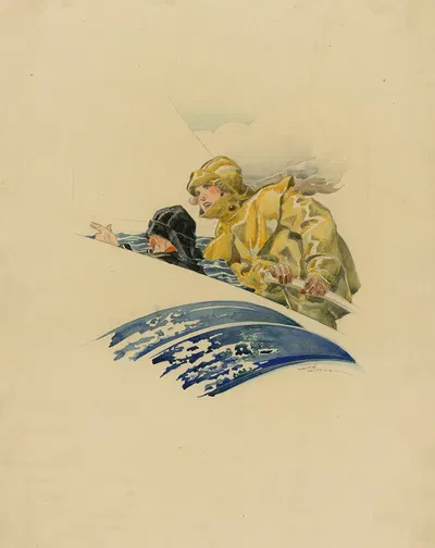 A la barre by René Vincent, 1934 — digital art print download