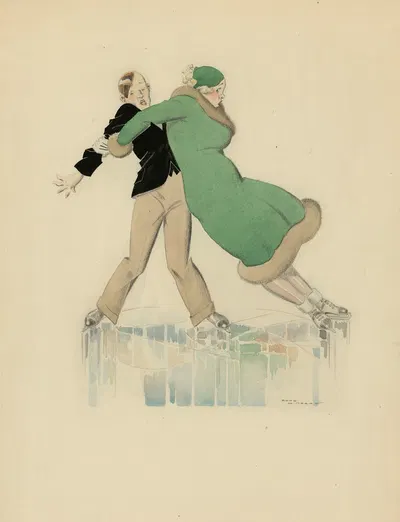 Patineuse by René Vincent — digital art print download