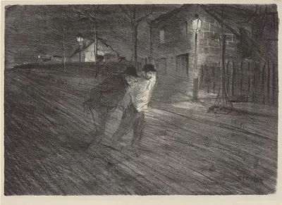 La rue Caulaincourt by Théophile Alexandre Steinlen, 1896 — digital art print download