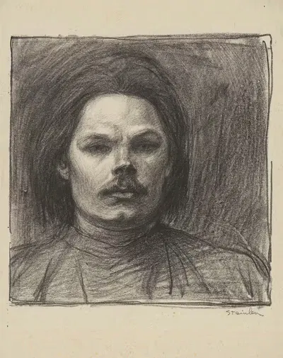 Maxime Gorki de face vu jusqu'aux épaules by Théophile Alexandre Steinlen, 1905 — digital art print download