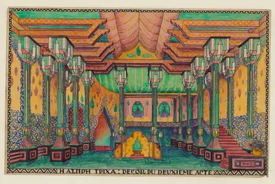 Белая шевелюра – макет декора – акт II, интерьер китайского дворца by Вальтер-Рене Фюрст — digital art print download
