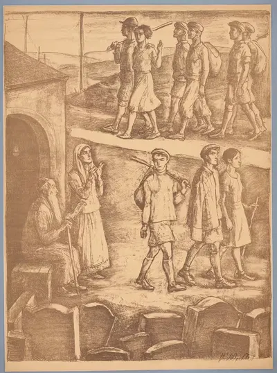 Прощание с Голусом by Вильгельм Вахтель, 1936 — digital art print download