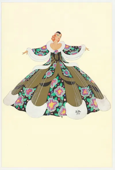 Травиата – макет костюма by Зиг (Луи Годен), 1933 — digital art print download