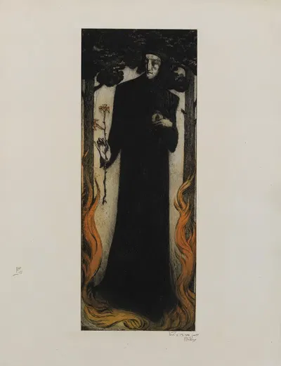 Данте у лилии или Начало новой жизни by Альфред Мюллер, 1898 — digital art print download