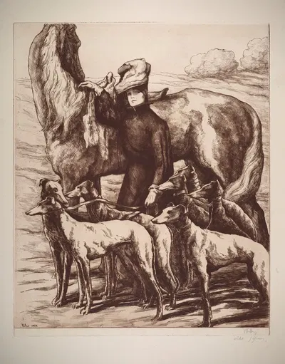 Отправление на охоту by Альфред Мюллер, 1902 — digital art print download