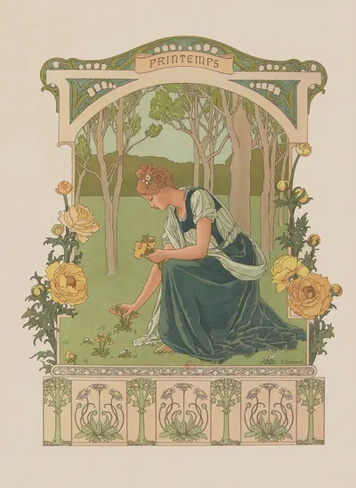 Весна by Элизабет Сонрель, 1901 — digital art print download