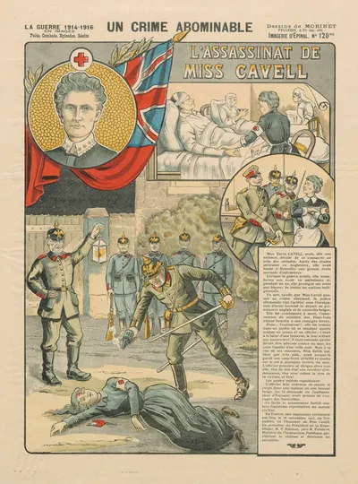 Imagerie d'Epinal. N° 120bis, La guerre 1914-1915 en images – faits, combats, épisodes, récits. Un crime abominable,…