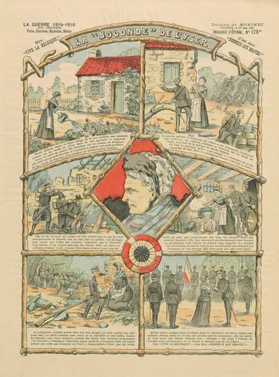 Imagerie d'Epinal. N° 120ter, La guerre 1914-1915 en images – faits, combats, épisodes, récits. La 'Joconde' de l'Yser –…