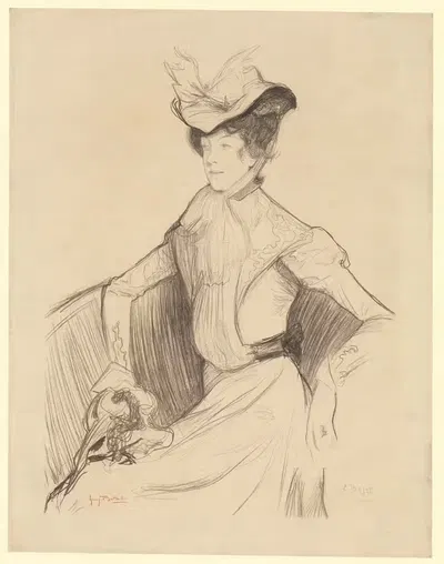 Женщина, сидящая в кресле by Генри Батайль, 1908 — digital art print download
