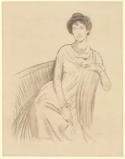 Женщина сидящая, лицом к зрителю by Генри Батайль, 1908 — digital art print download