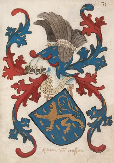 Count of Nassau. by Herald of Nassau-Vianden, 1485-1495 — digital art print download