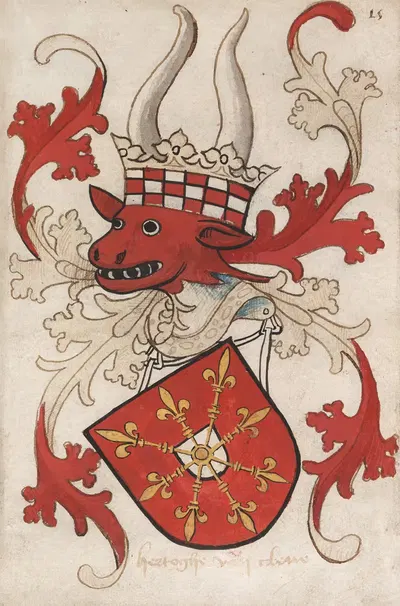 Duke of Cleves. by Herald of Nassau-Vianden, 1485-1495 — digital art print download