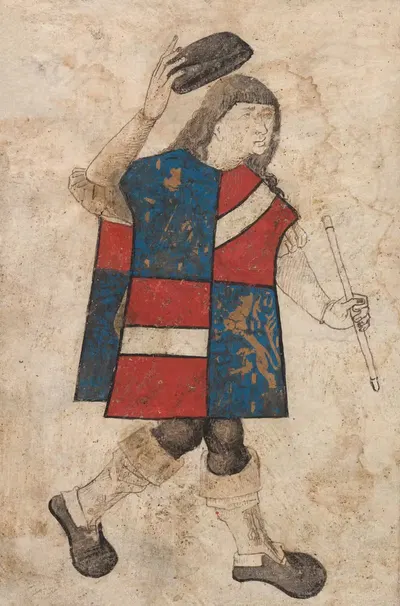 Portrait of the herald of Nassau-Vianden. by Herald of Nassau-Vianden, 1485-1495 — digital art print download
