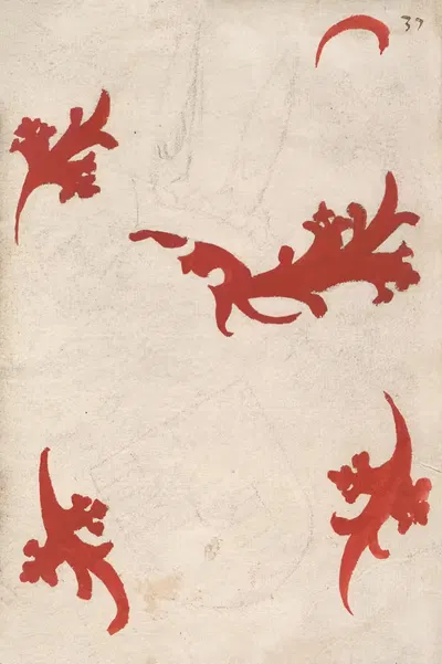 Unfinished coat of arms of Loon-Heinsberg by Herald of Nassau-Vianden, 1485-1495 — digital art print download
