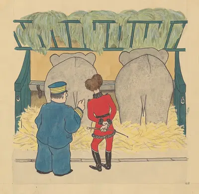 Путешествие Бабара Пл.11 by Жан де Брунгоф, 1932 — digital art print download