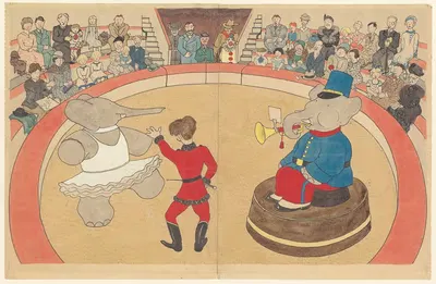 Путешествие Бабара Пл.14 by Жан де Брунгоф, 1932 — digital art print download