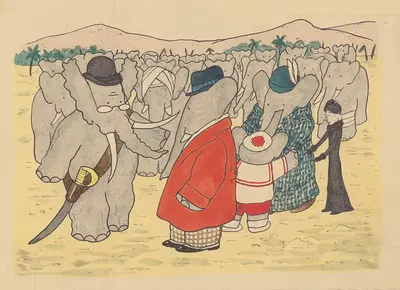 Путешествие Бабара by Жан де Брунгоф, 1932 — digital art print download