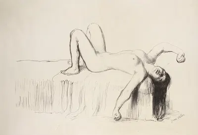 Ню, перевернутый на диване by Жан Вебер, 1912 — digital art print download