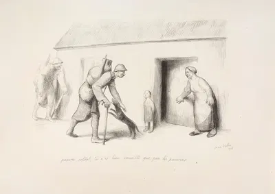 Бедный солдат, тебя хорошо принимают только бедные by Жан Вебер, 1918 — digital art print download
