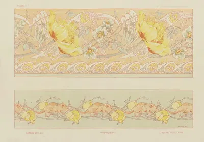 Декоративные фантазии Pl.07 by Жюль Хабер-Ди, 1886-1887 — digital art print download