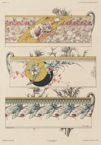 Декоративные фантазии by Жюль Хабер-Ди, 1886-1887 — digital art print download
