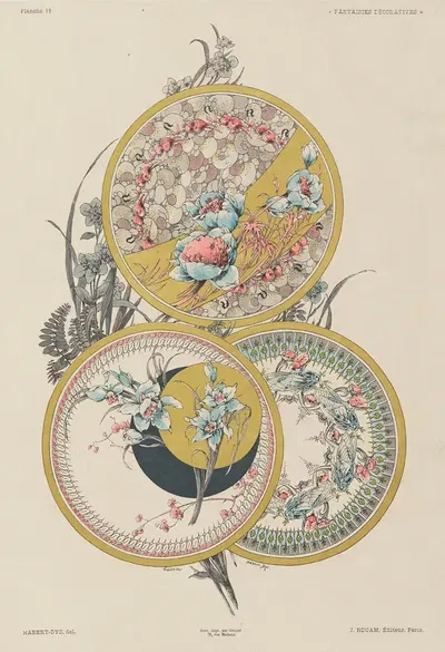 Декоративные фантазии, пл. 14 by Жюль Хабер-Ди, 1886-1887 — digital art print download