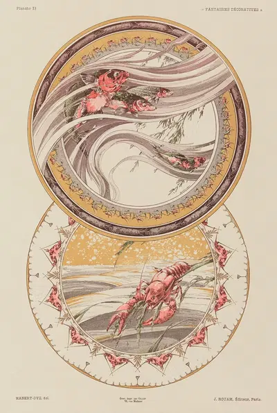 Декоративные фантазии Pl.15 by Жюль Хабер-Ди, 1886-1887 — digital art print download