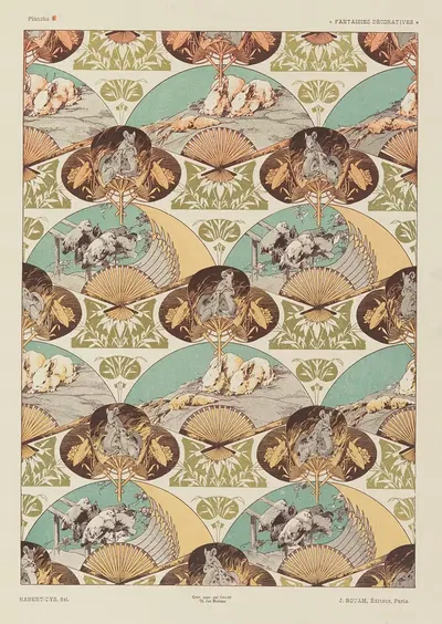 Декоративные фантазии, пл. 16 by Жюль Хабер-Ди, 1886-1887 — digital art print download
