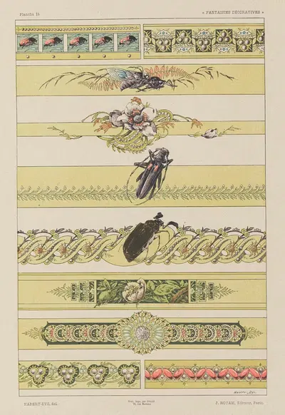 Декоративные фантазии by Жюль Хабер-Ди, 1886-1887 — digital art print download