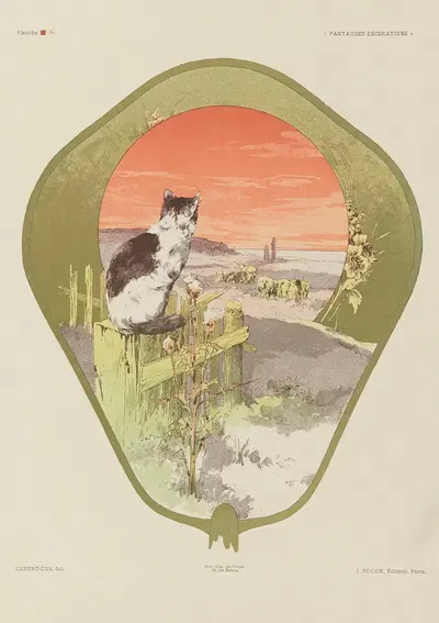 Декоративные фантазии Pl.18 by Жюль Хабер-Ди, 1886-1887 — digital art print download
