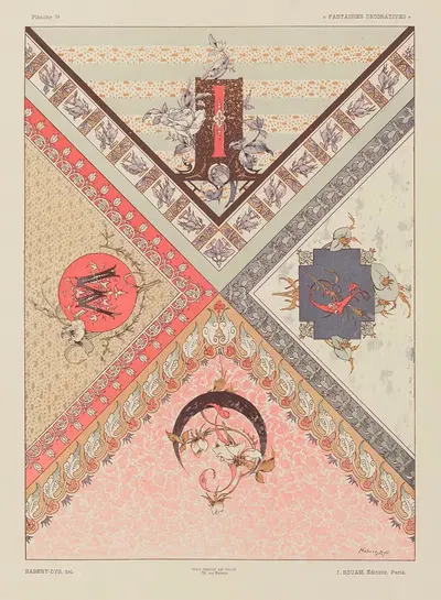 Декоративные фантазии пл. 26 by Жюль Хабер-Ди, 1886-1887 — digital art print download