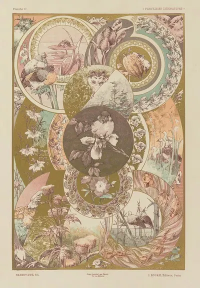 Декоративные фантазии, пл. 30 by Жюль Хабер-Ди, 1886-1887 — digital art print download