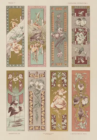 Декоративные фантазии Пл.32 by Жюль Хабер-Ди, 1886-1887 — digital art print download