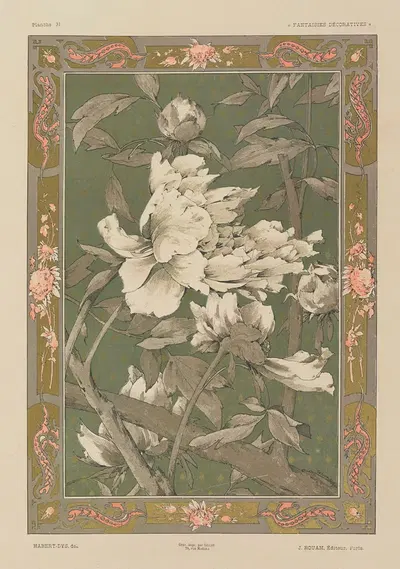 Декоративные фантазии Пл.34 by Жюль Хабер-Ди, 1886-1887 — digital art print download