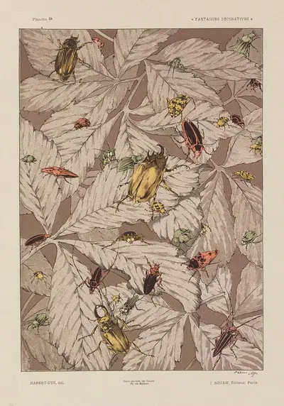 Декоративные фантазии, Лист 41 by Жюль Хабер-Ди, 1886-1887 — digital art print download