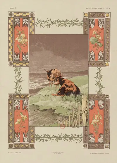 Декоративные фантазии Пл.42 by Жюль Хабер-Ди, 1886-1887 — digital art print download
