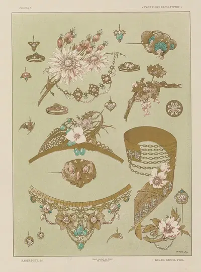 Декоративные фантазии Pl.44 by Жюль Хабер-Ди, 1886-1887 — digital art print download