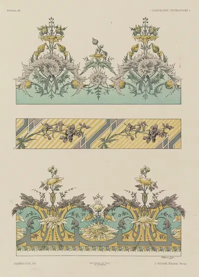 Декоративные фантазии Пл.47 by Жюль Хабер-Ди, 1886-1887 — digital art print download