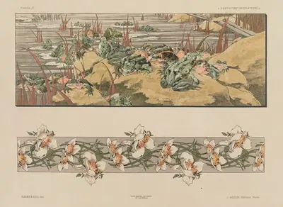 Декоративные фантазии, Пл.50 by Жюль Хабер-Ди, 1886-1887 — digital art print download