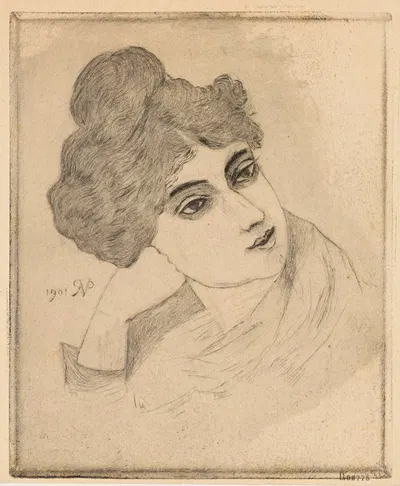 Sükrop, tête appuyée sur la main by Paul Gachet, 1901 — digital art print download