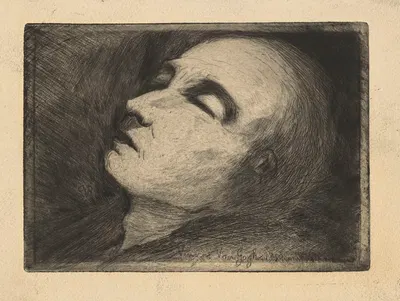 Vincent Van Gogh sur son lit de mort by Paul Gachet, 1890 — digital art print download