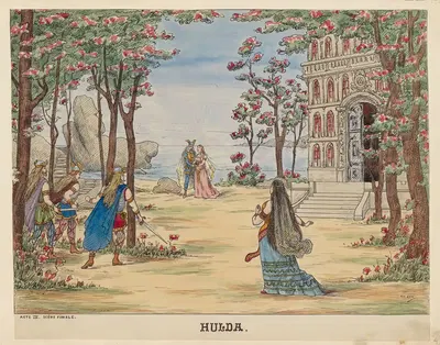 Акт IV Финальная сцена Хульда by Р. М. Лэр, 1894 — digital art print download