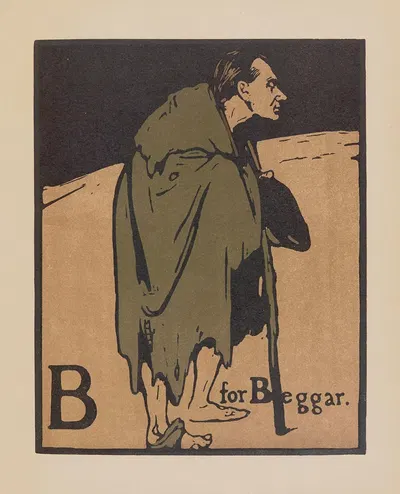 B for Beggar by William Nicholson, 1899 — digital art print download
