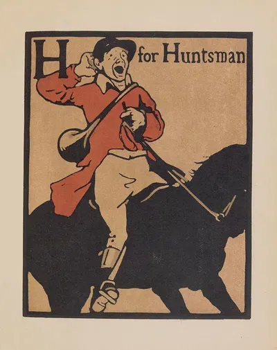 H for Huntsman by William Nicholson, 1899 — digital art print download