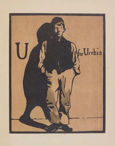 U для ёжика by Уильям Николсон, 1899 — digital art print download
