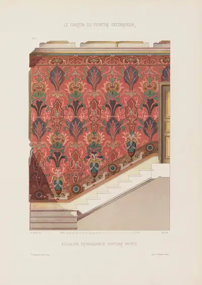Лестница Ренессанса. Роспись by А. Дезен, 1910 — digital art print download
