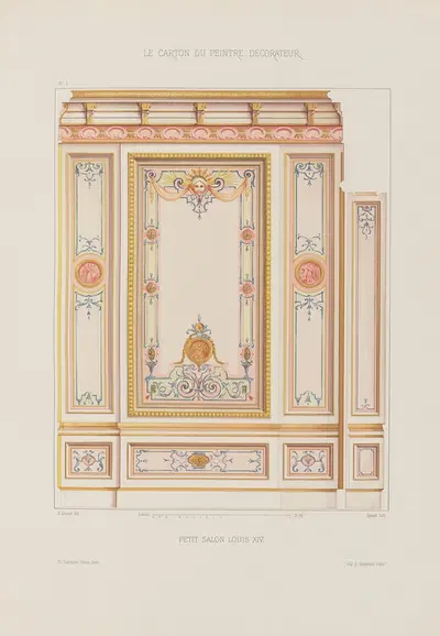 Маленький салон Людовика XIV by А. Дезен, 1910 — digital art print download